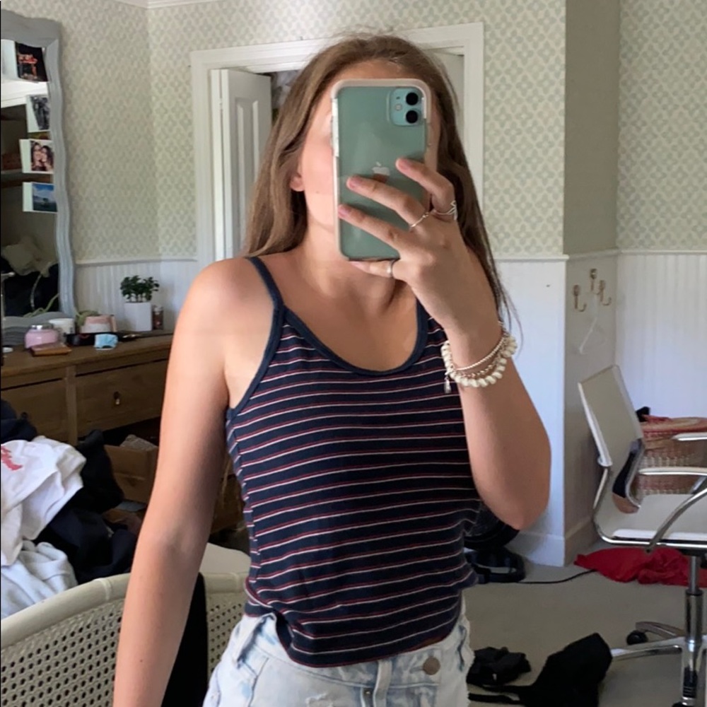 brandy striped tank top